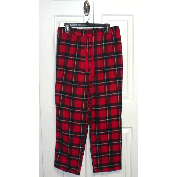 Men's Rachel Parcell Flannel Pajamas Pants in Red Buffalo Check Medium - Picture 2 of 4